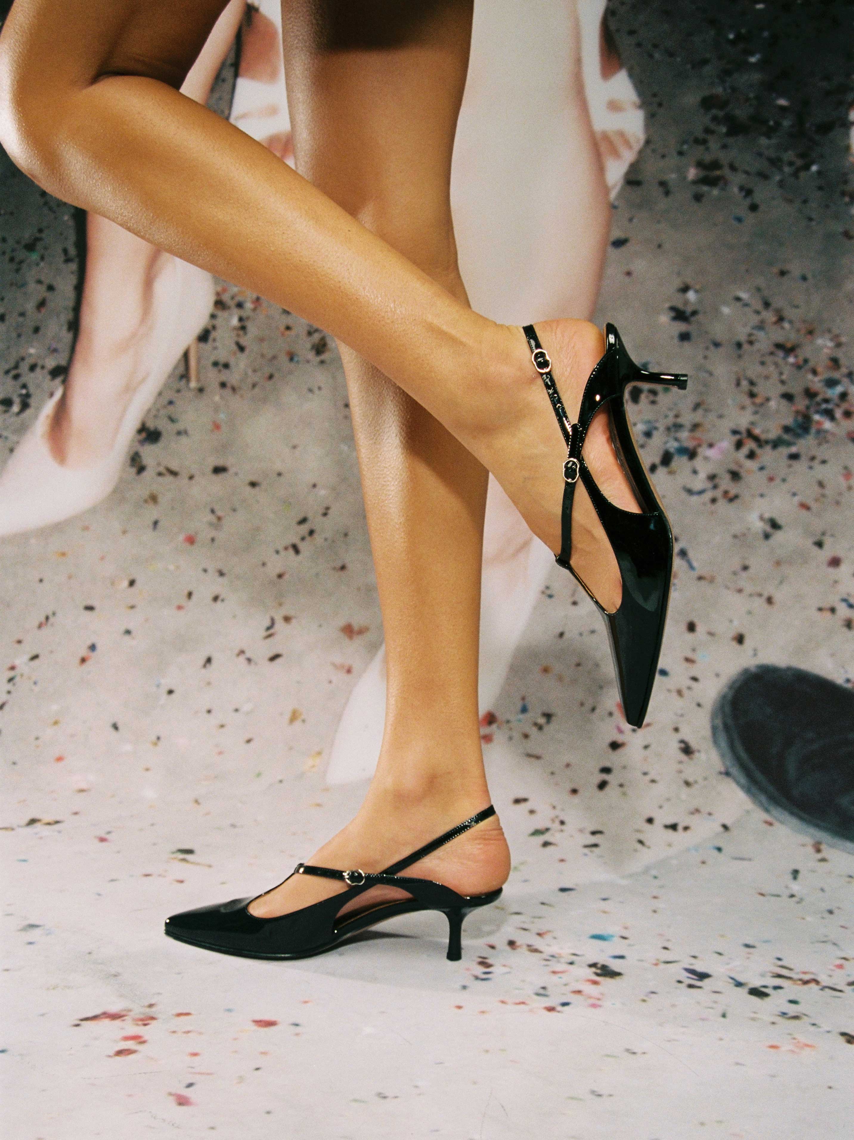 SILENCIO - Escarpins - Verni Noir