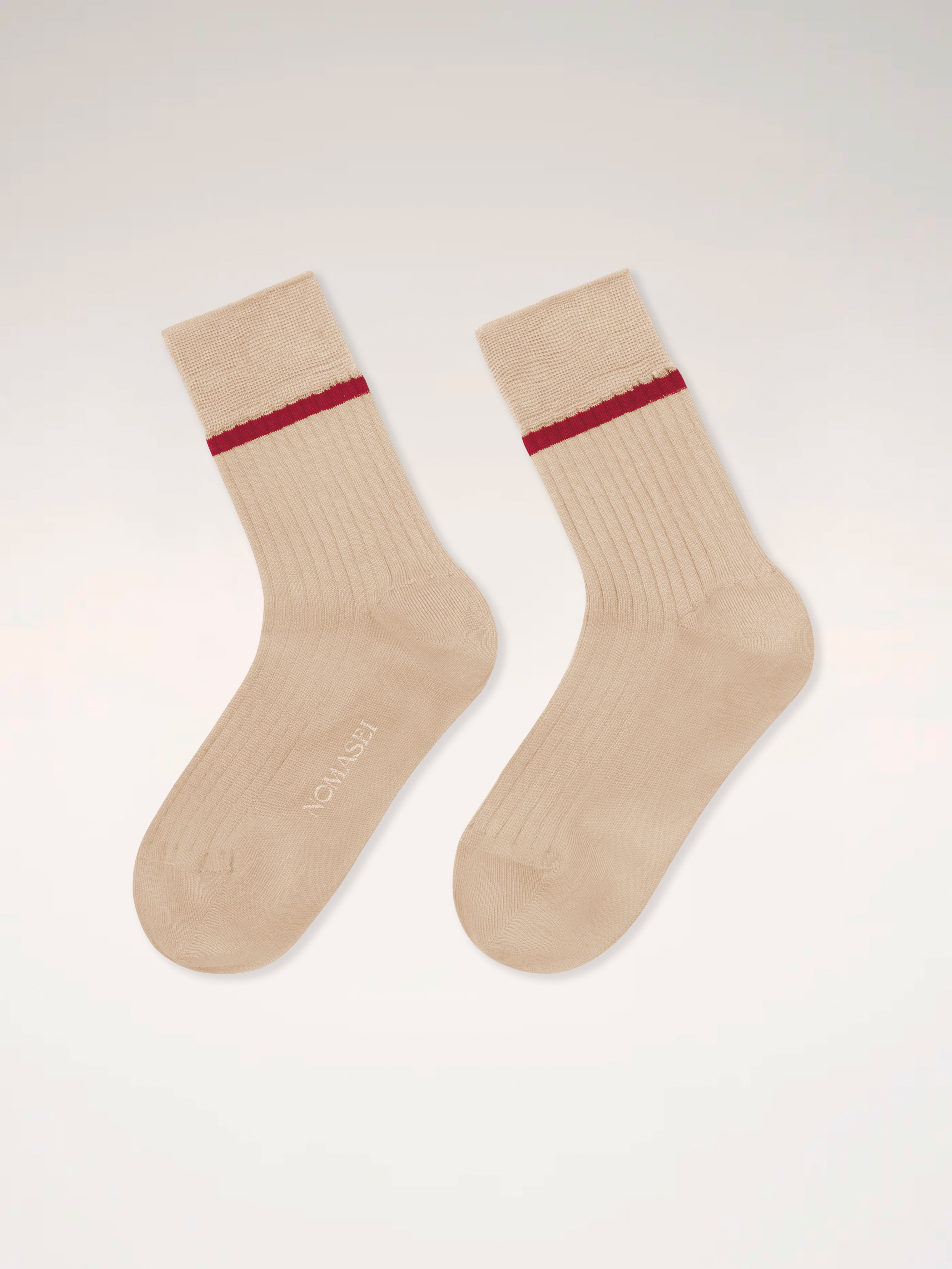 COMO - Chaussettes en fil d'Écosse - Beige