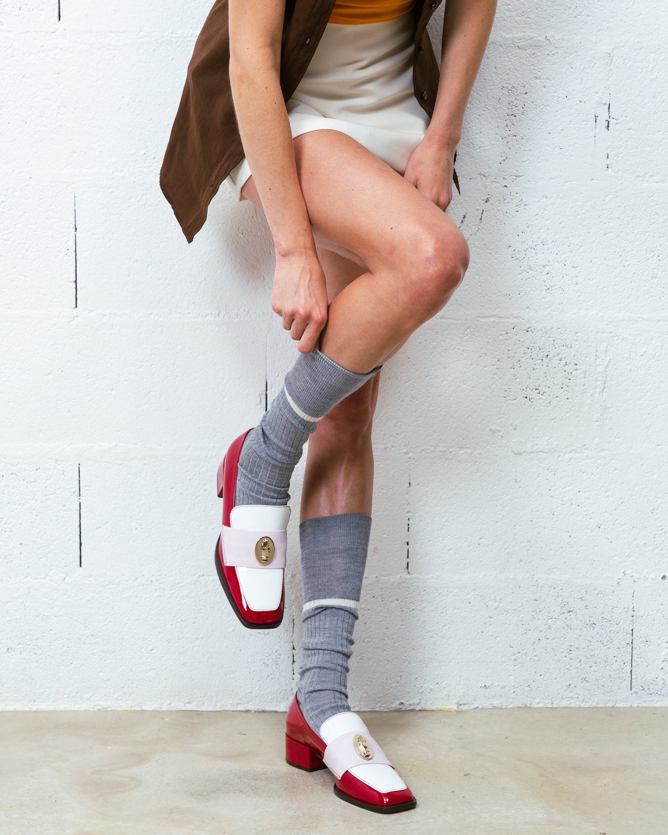 NONO - Loafers - Tricolore Patent Cherry-Marshmallow