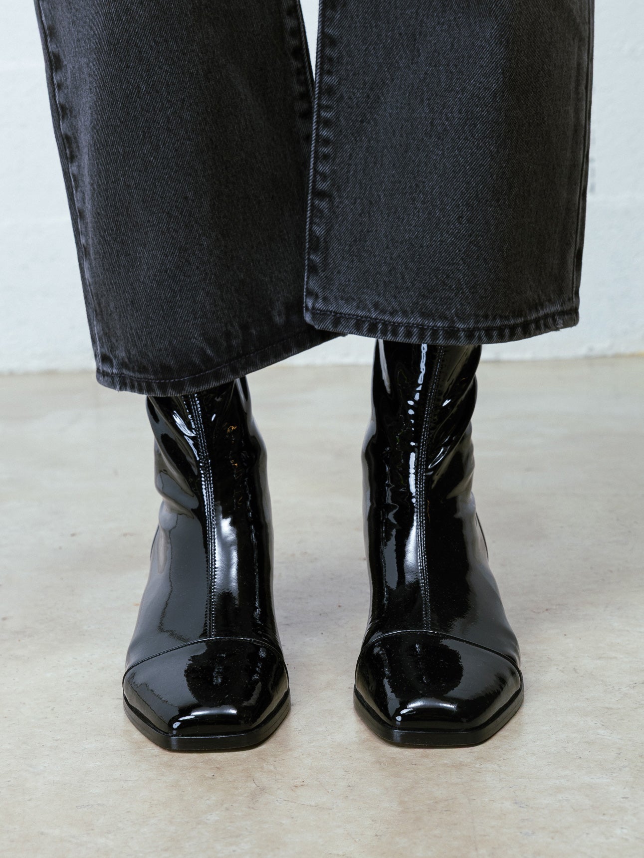 STRADA - Ankle Boots - Patent Black
