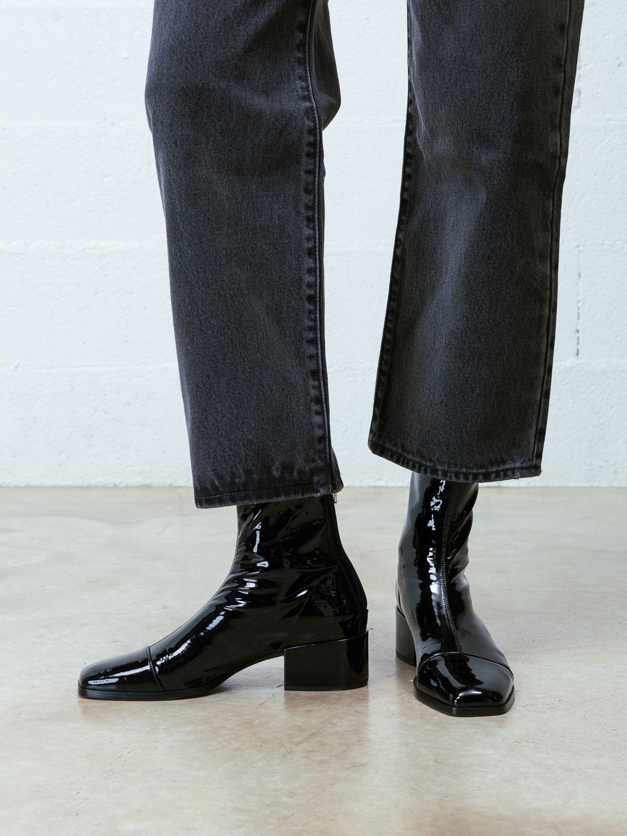 STRADA - Ankle Boots - Patent Black