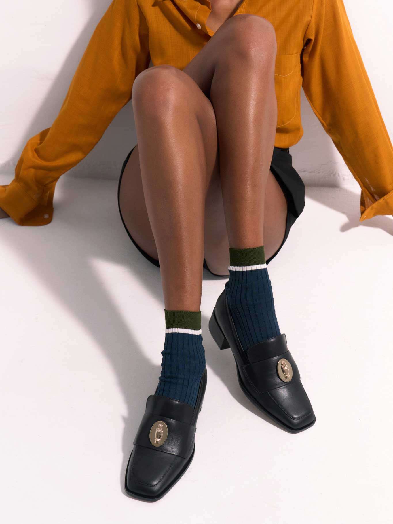【G-RAP】 Nono Brown - Tha Londonero NONO - Loafers - Tricolor Chocolate - Mustard