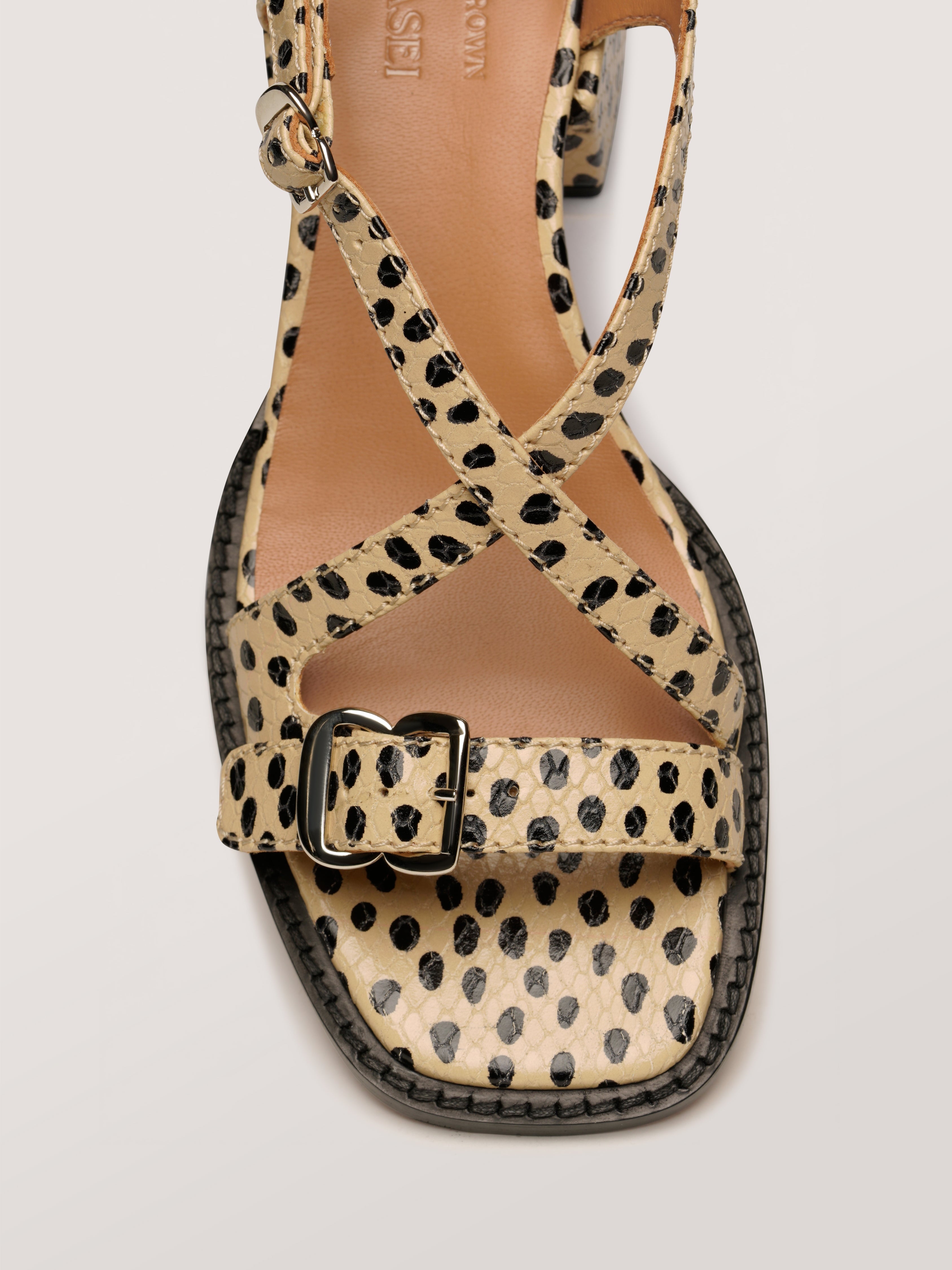 Laura Brown x Nomasei : ROMA - Sandales - Pois Beige Sandales Nomasei 
