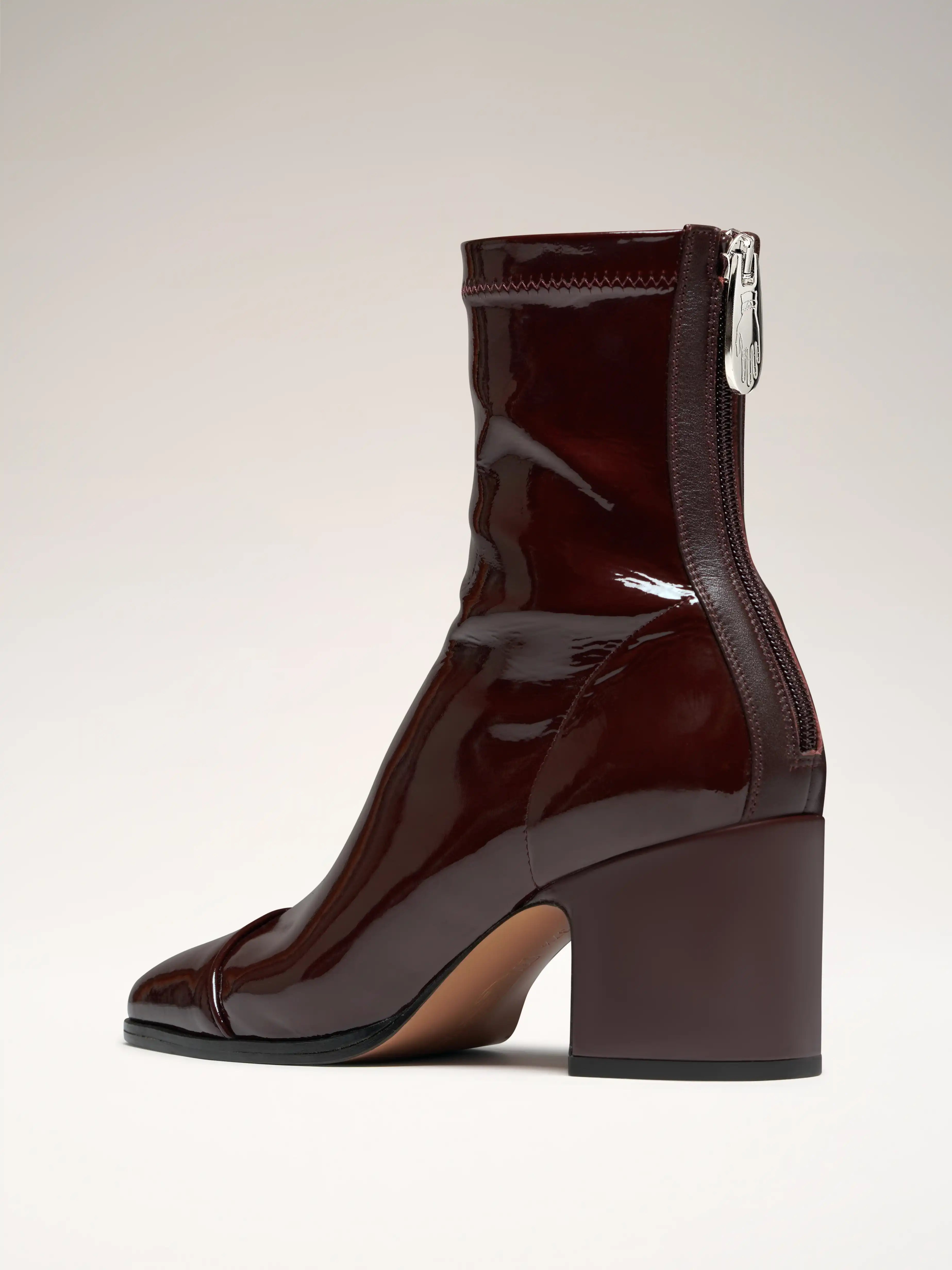 ARIA - Bottines - Verni Stretch Bordeaux