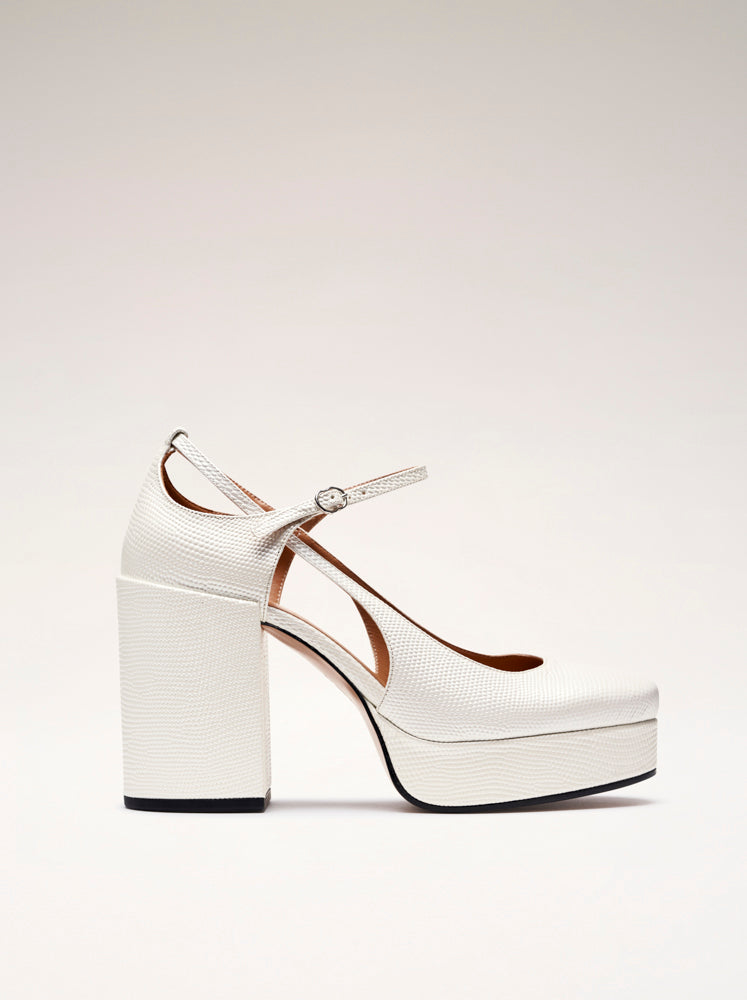 DOYOU - Pumps - Embossed White