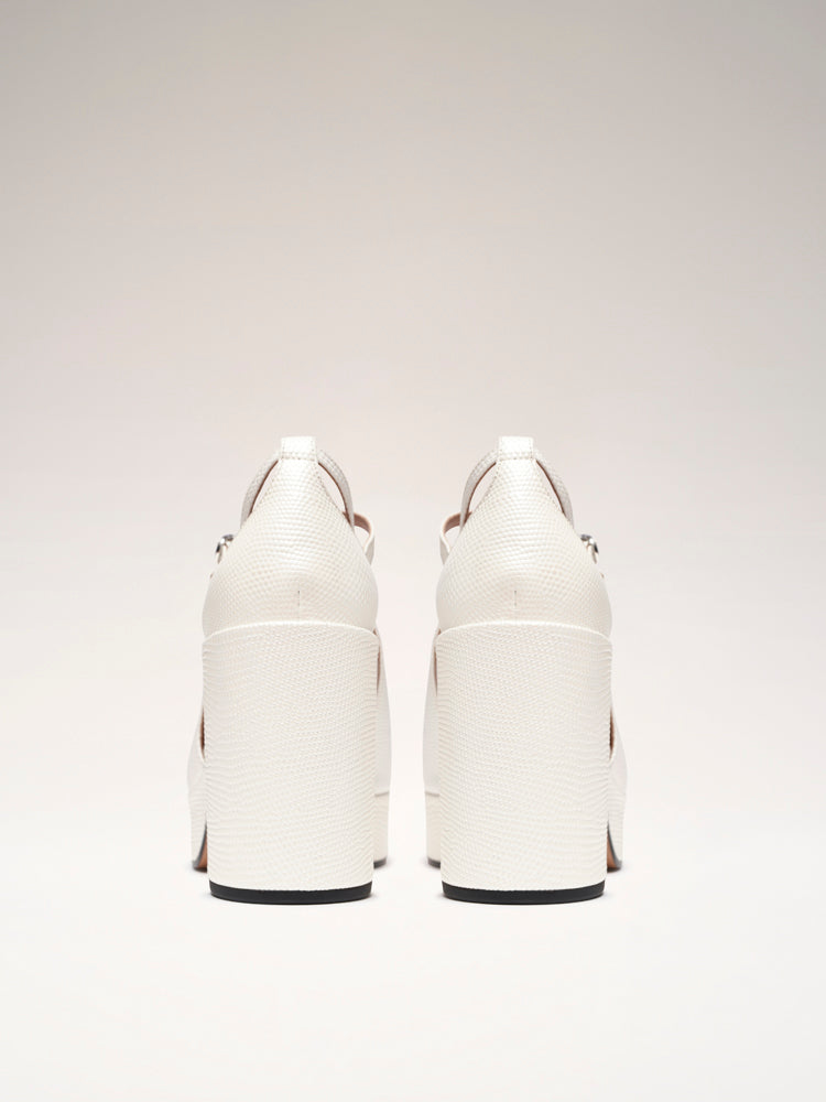 DOYOU - Pumps - Embossed White