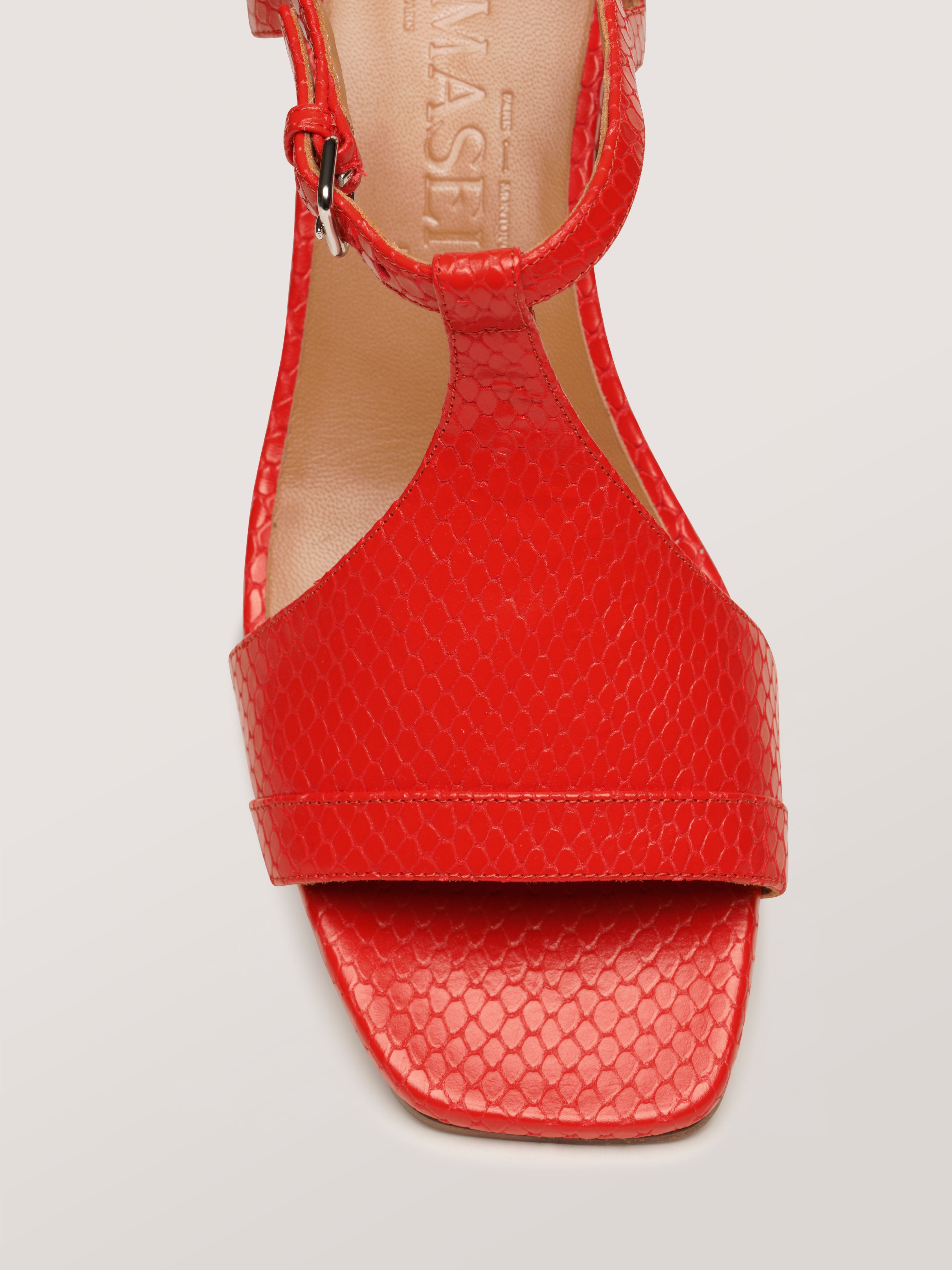FELICITA - Sandals - Embossed Orange-Red