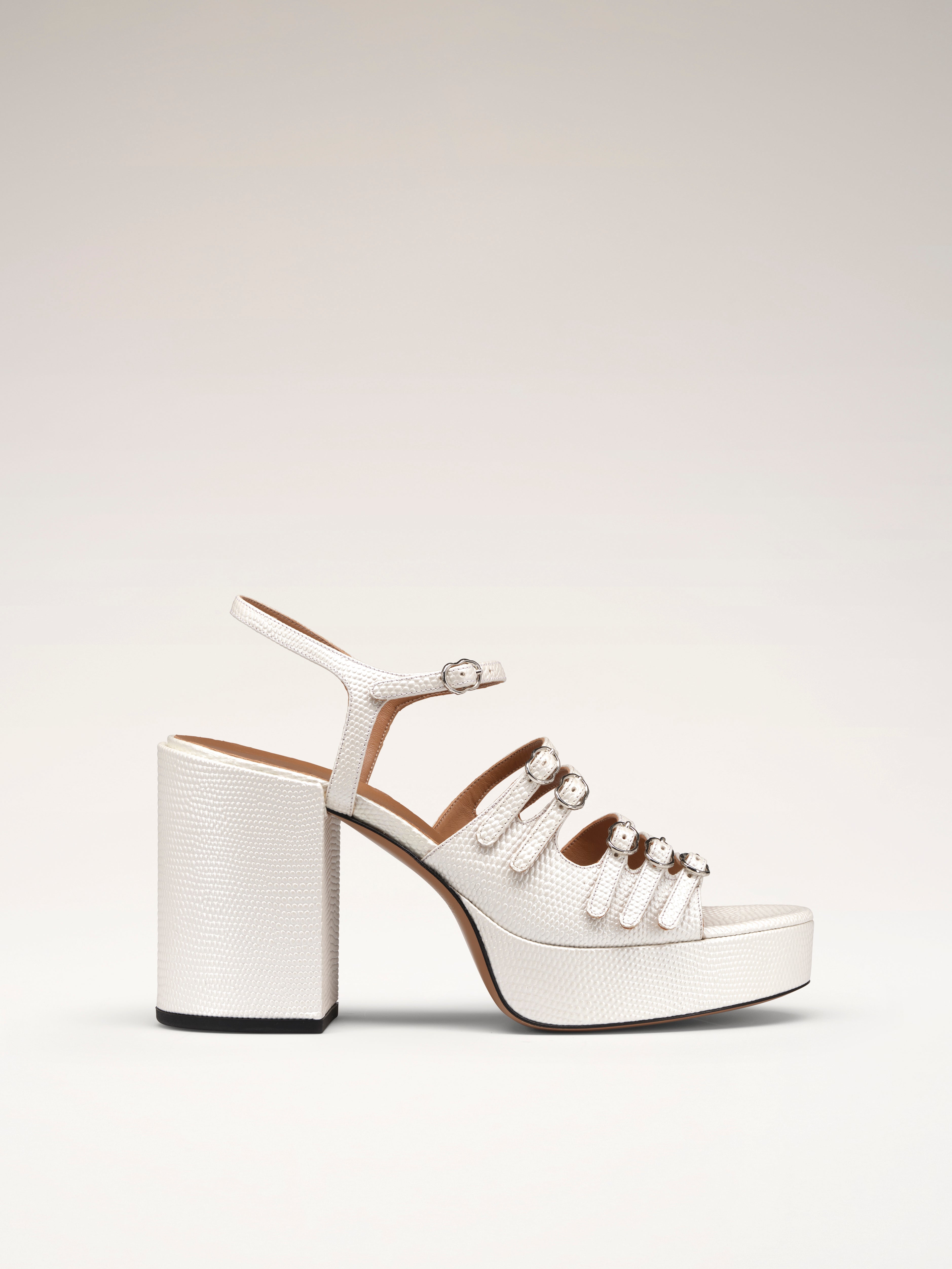 FRENCHKISS- Sandals - Embossed White