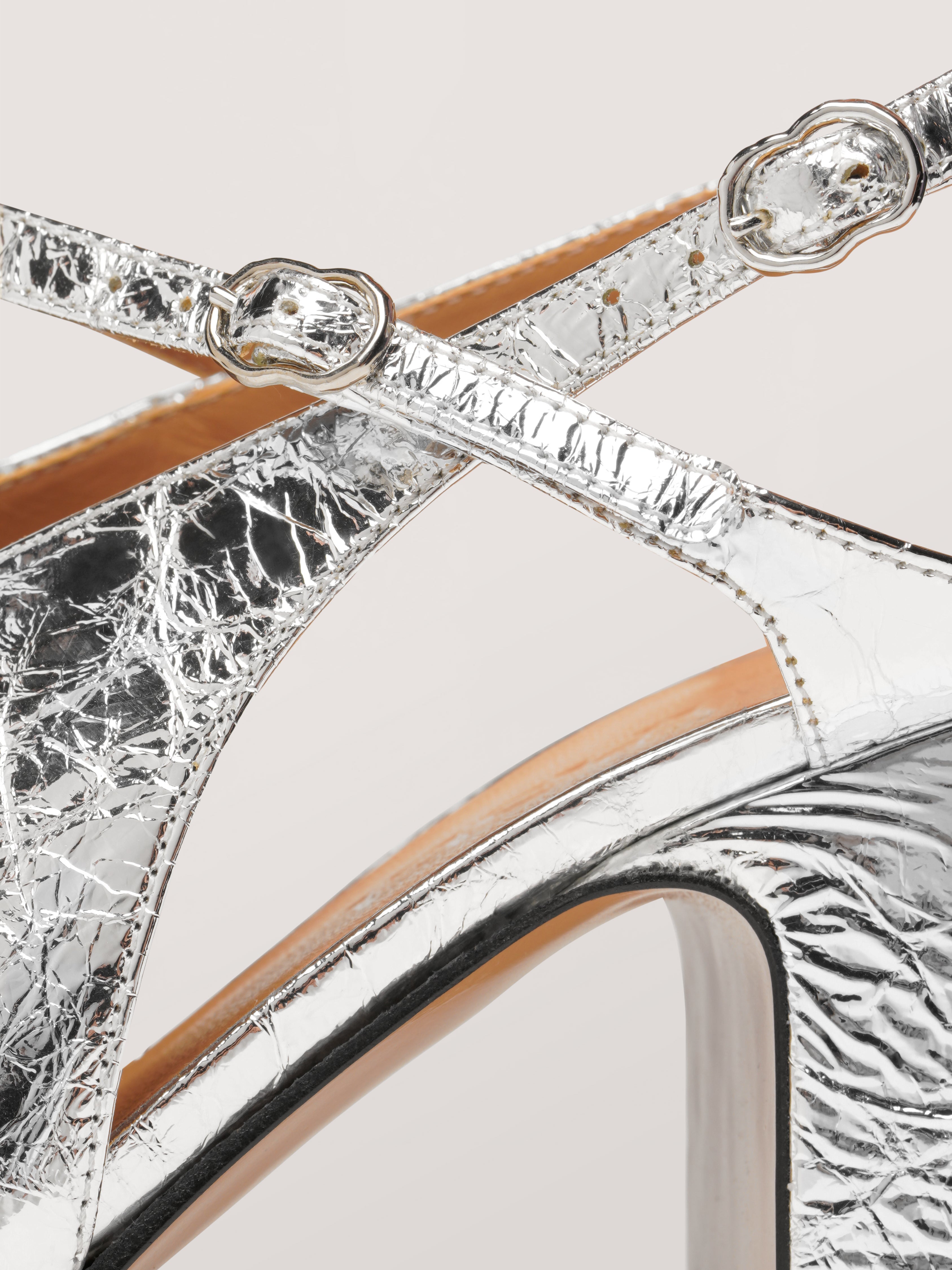 SUNDAYMORNING - Leather Sandals - Silver | Luxury Handcrafted