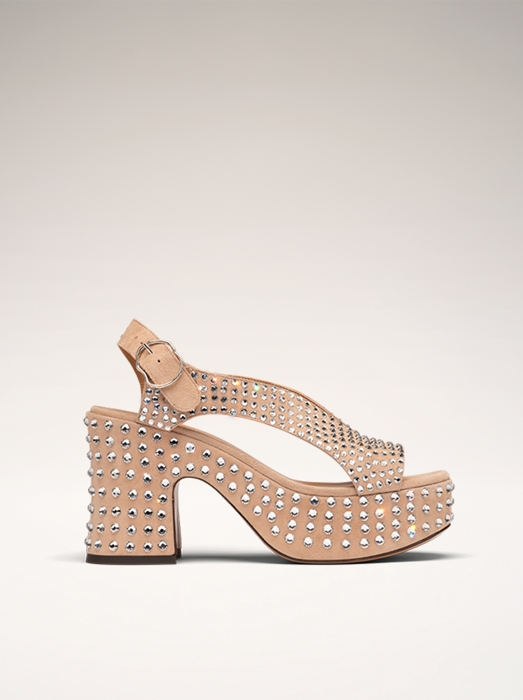 TAXI - Sandals - Nude Crystal
