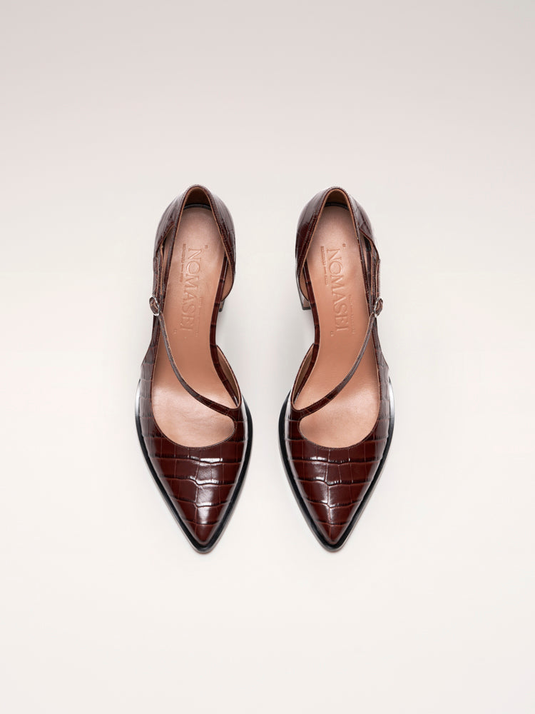 THEOFFICE - Pumps - Embossed Chocolate