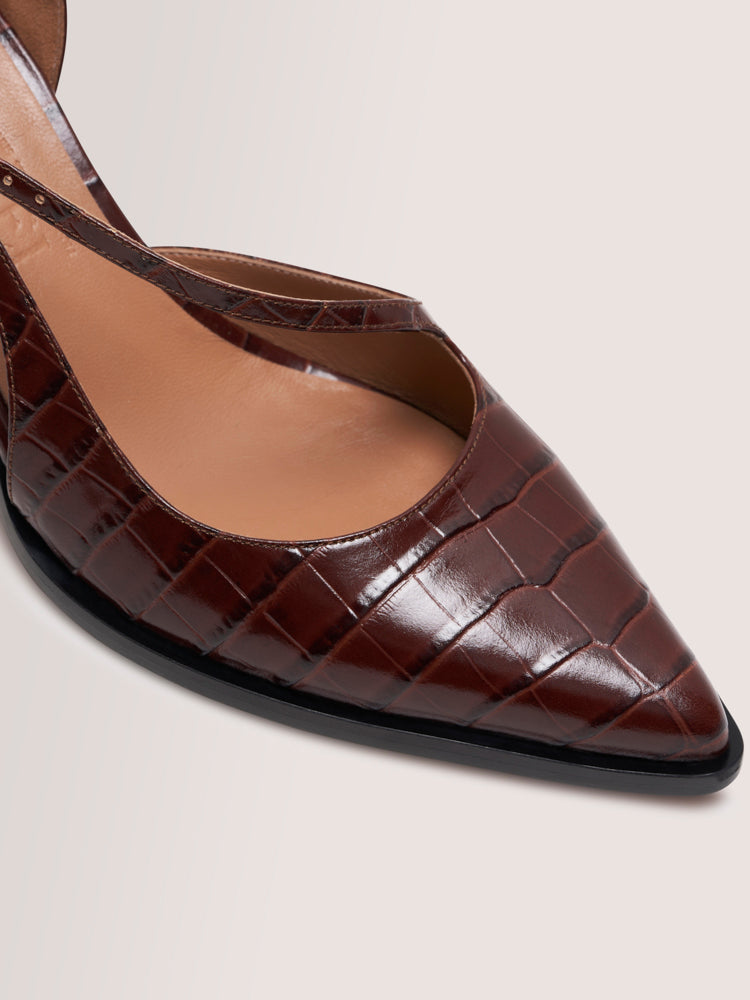 THEOFFICE - Pumps - Embossed Chocolate