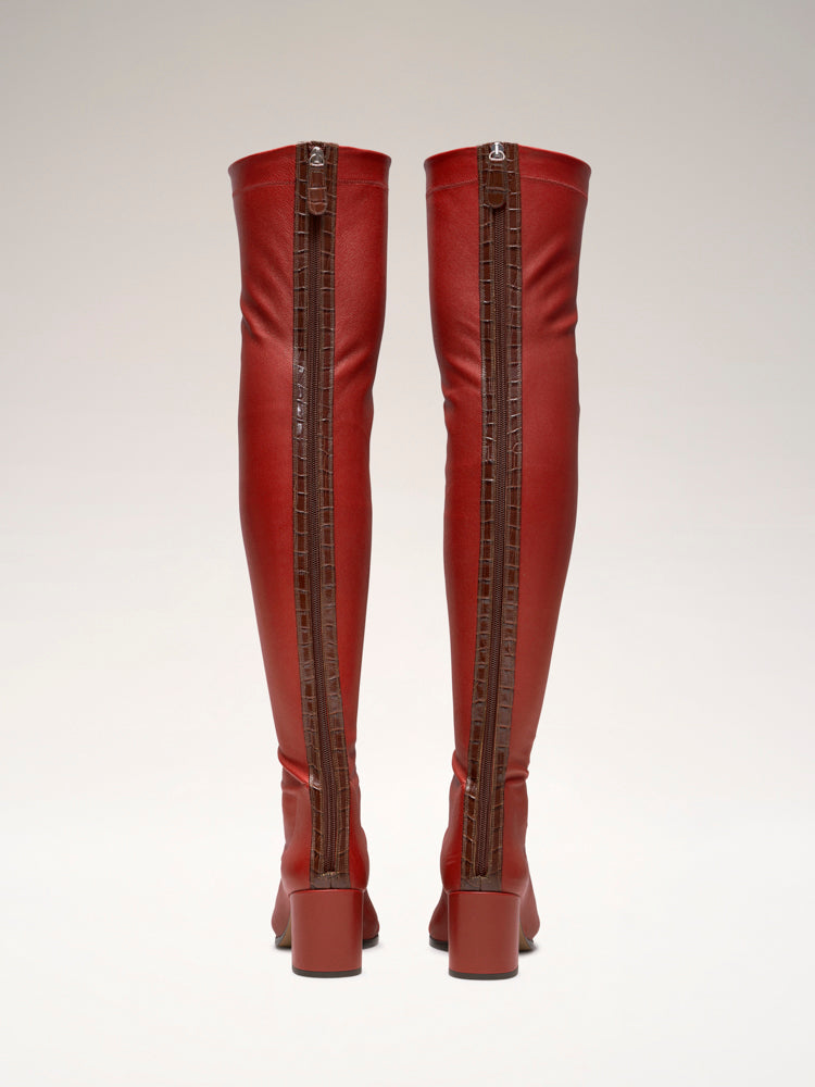 WHISPER - Over the knee boots - Red