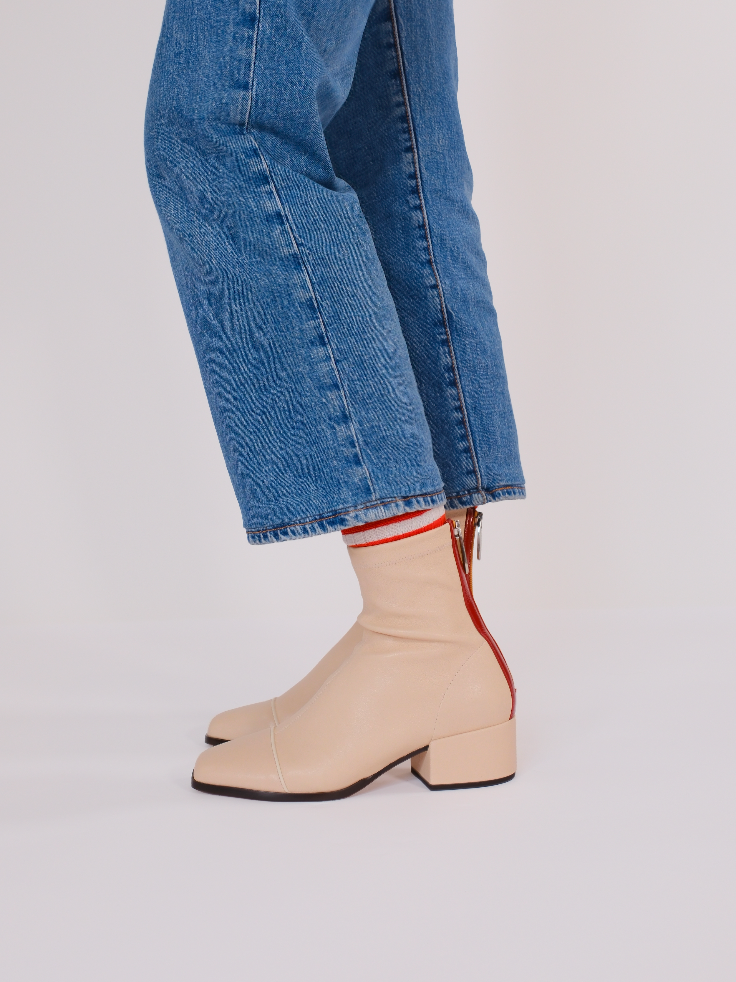 STRADA - Boots - Pompeii White