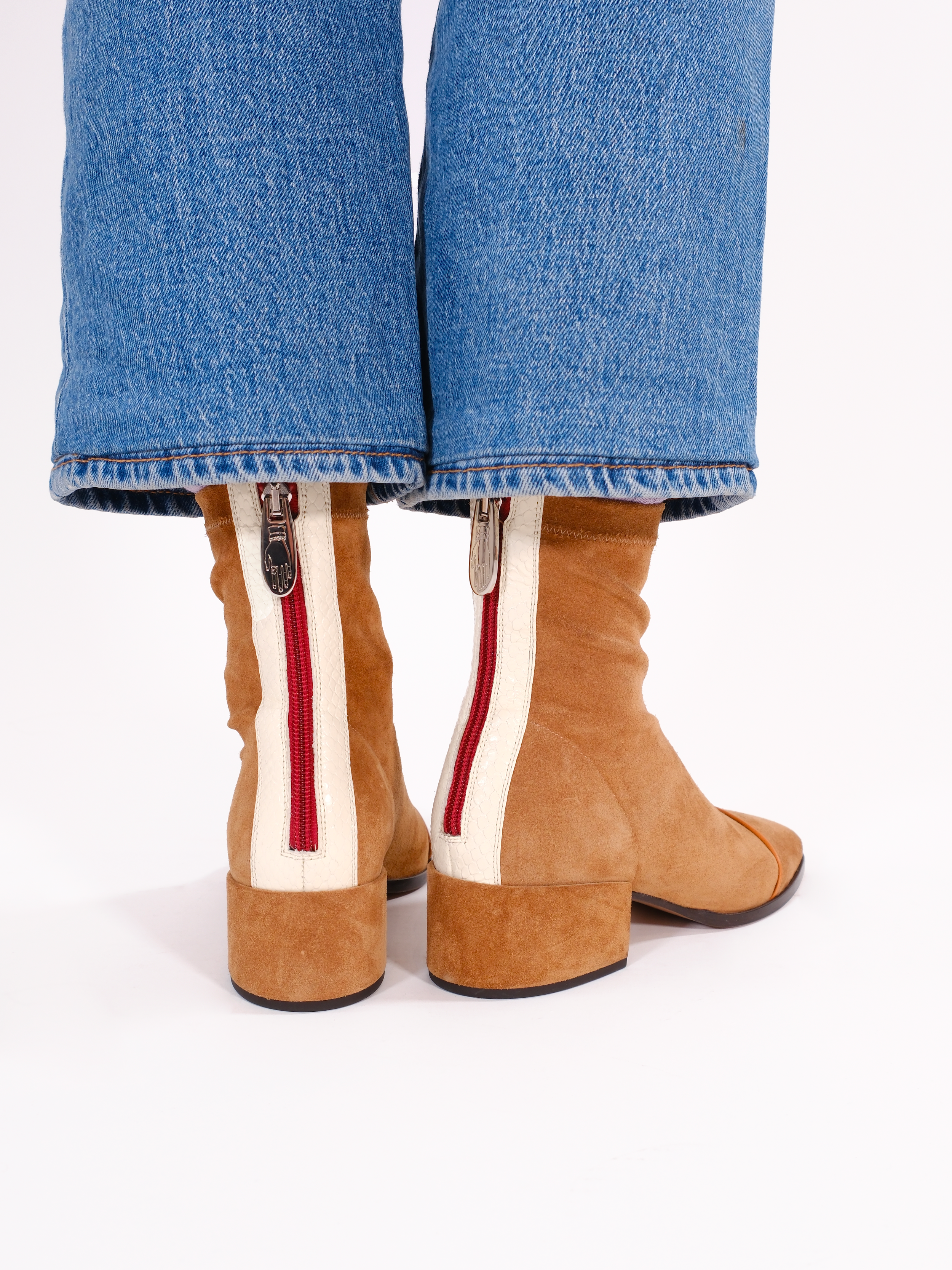 STRADA - Bottines - Suède Cognac