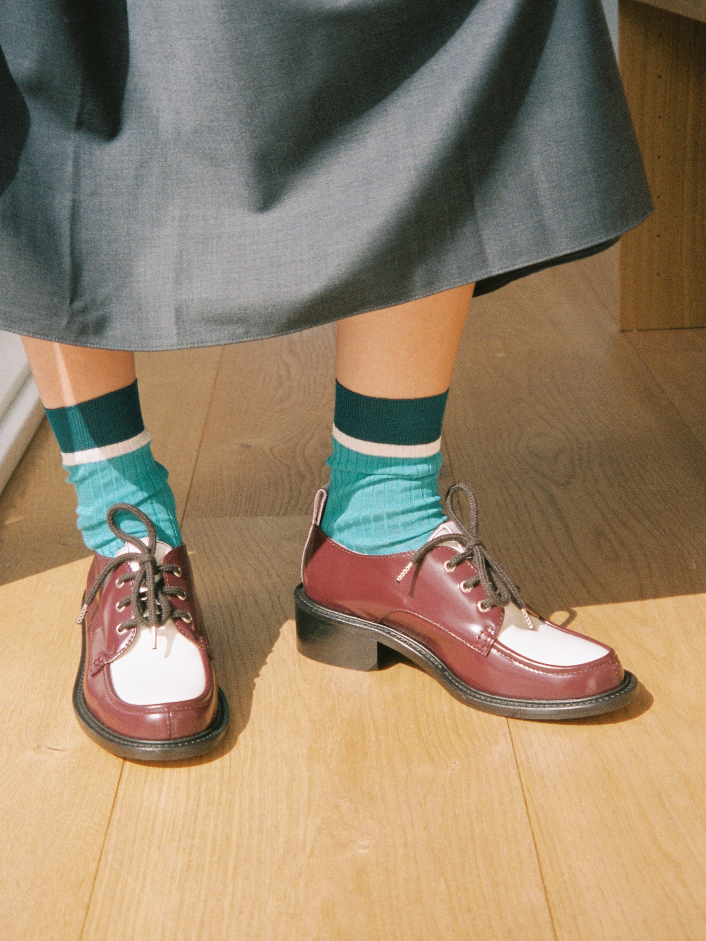 SONICS - Derby - Bicolor Burgundy