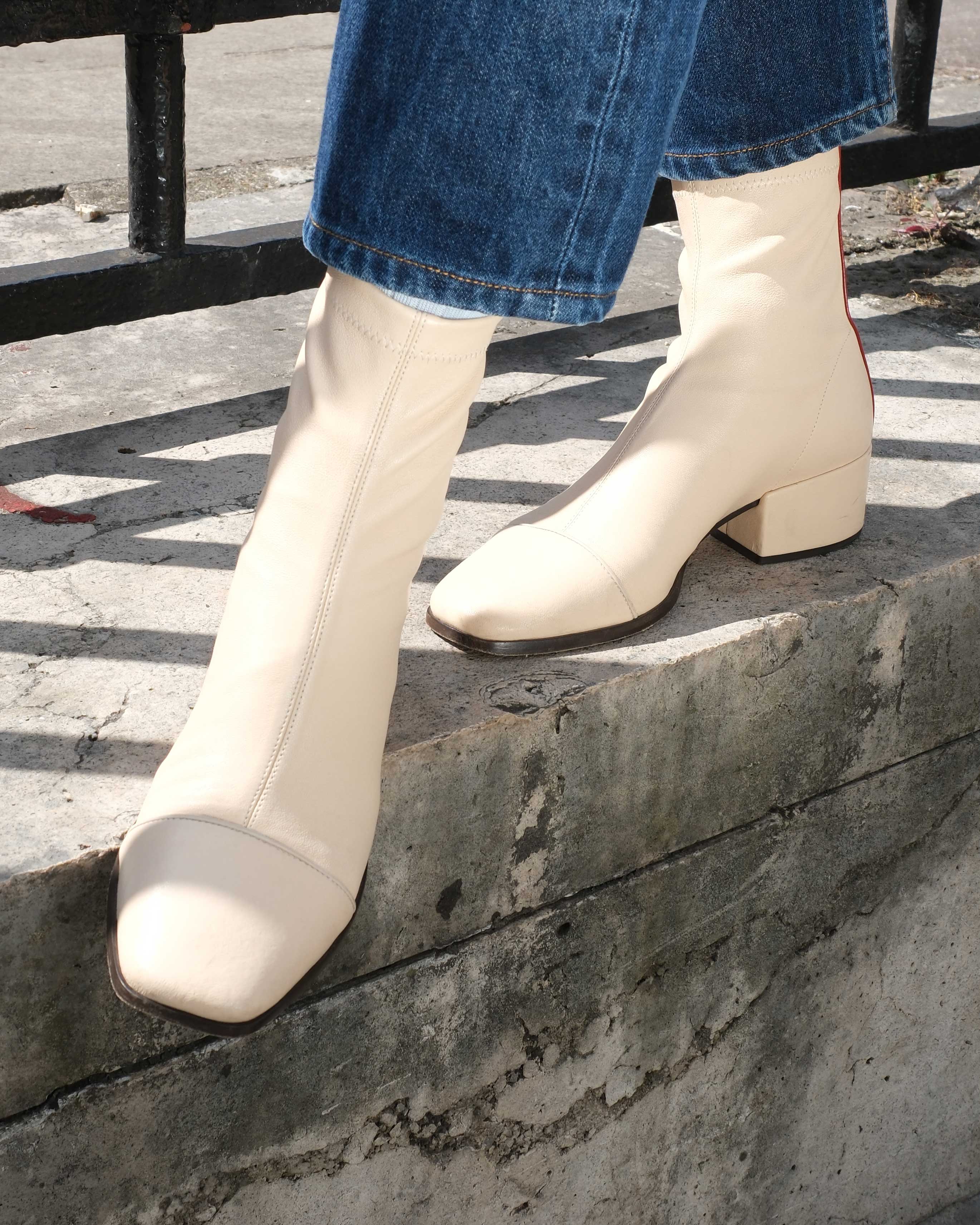 STRADA - Boots - Pompeii White