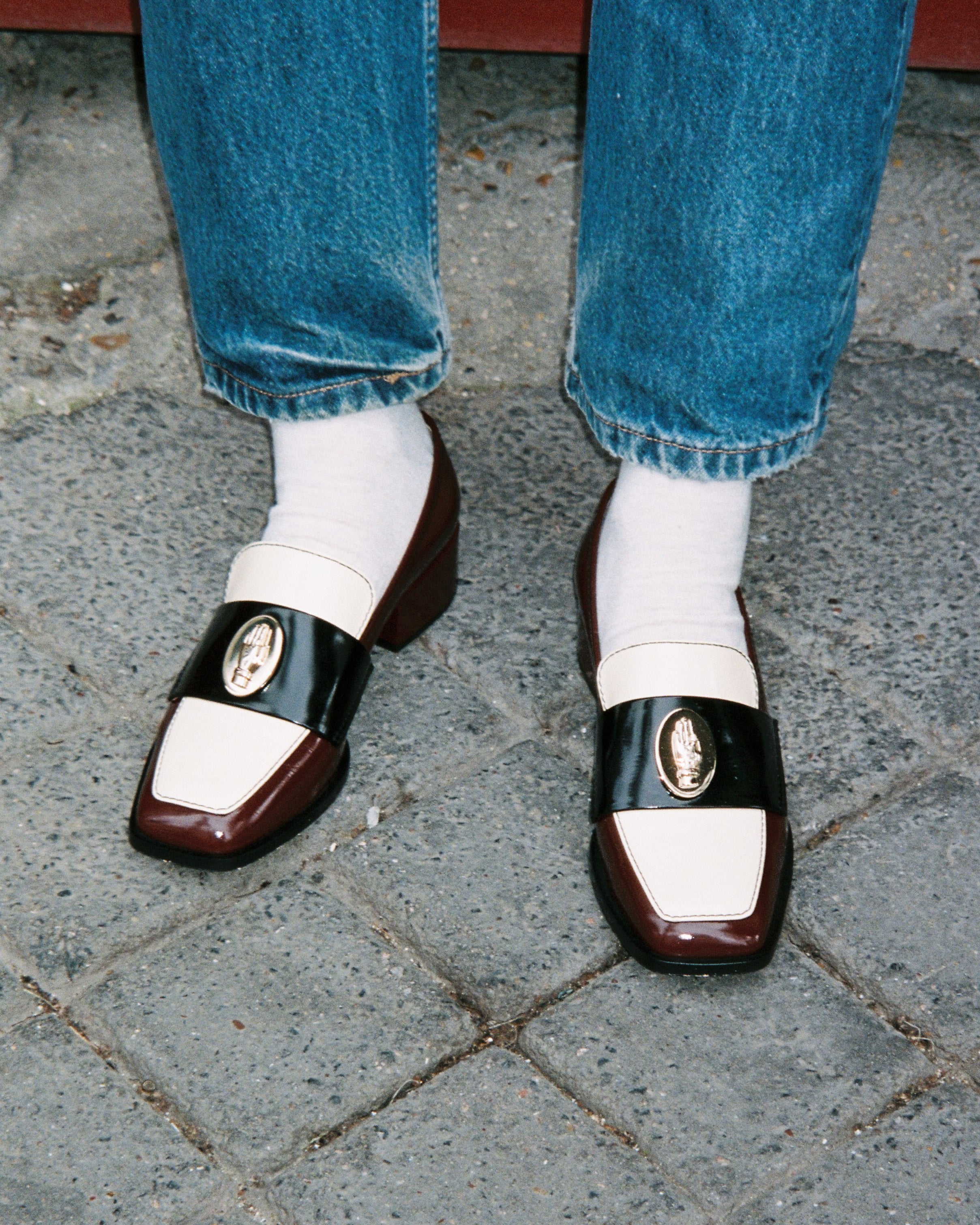 NONO - Moccasins - Burgundy tricolor