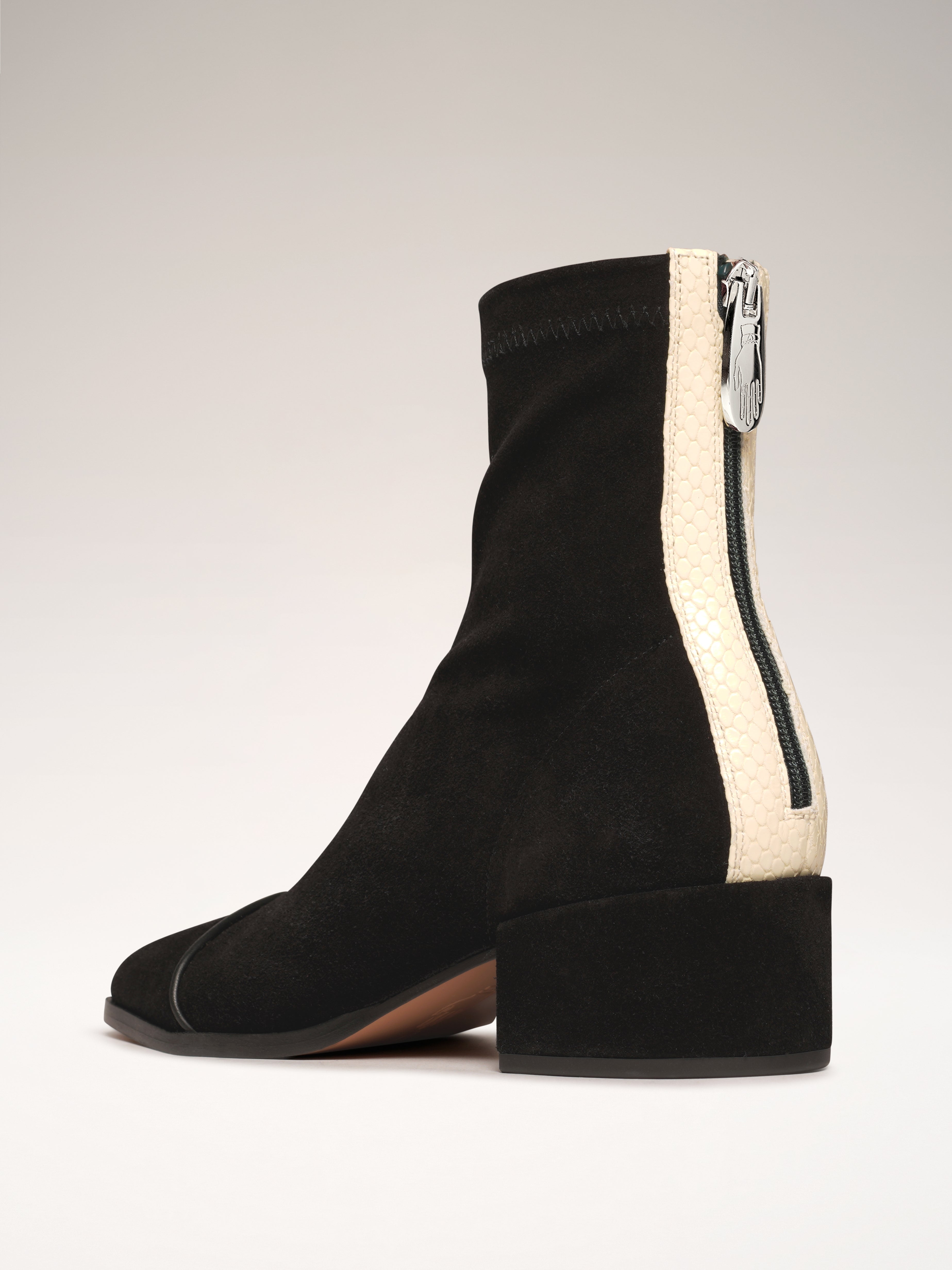 STRADA - Bottines - Suède Noir
