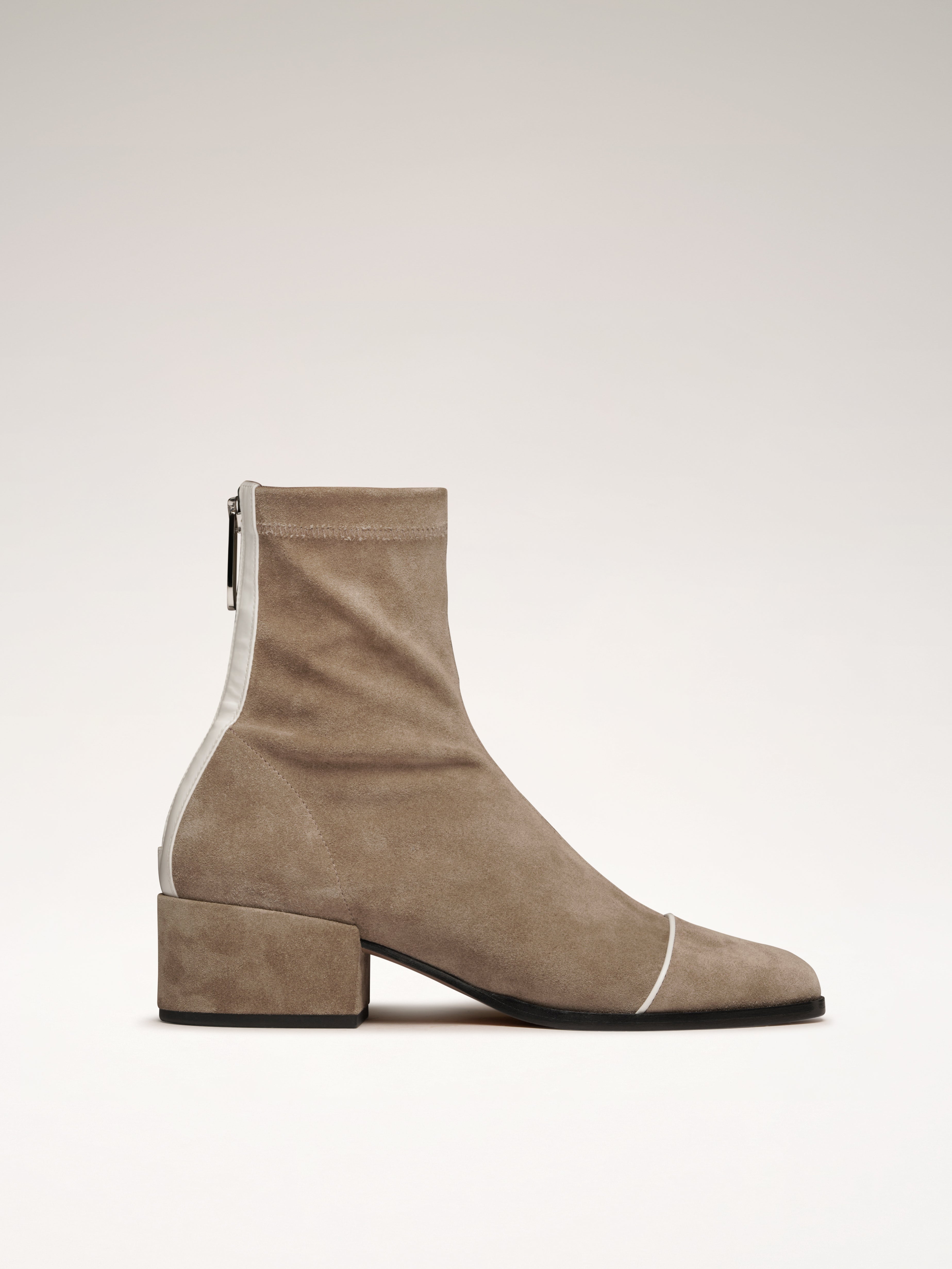 STRADA - Bottines - Suède Greige