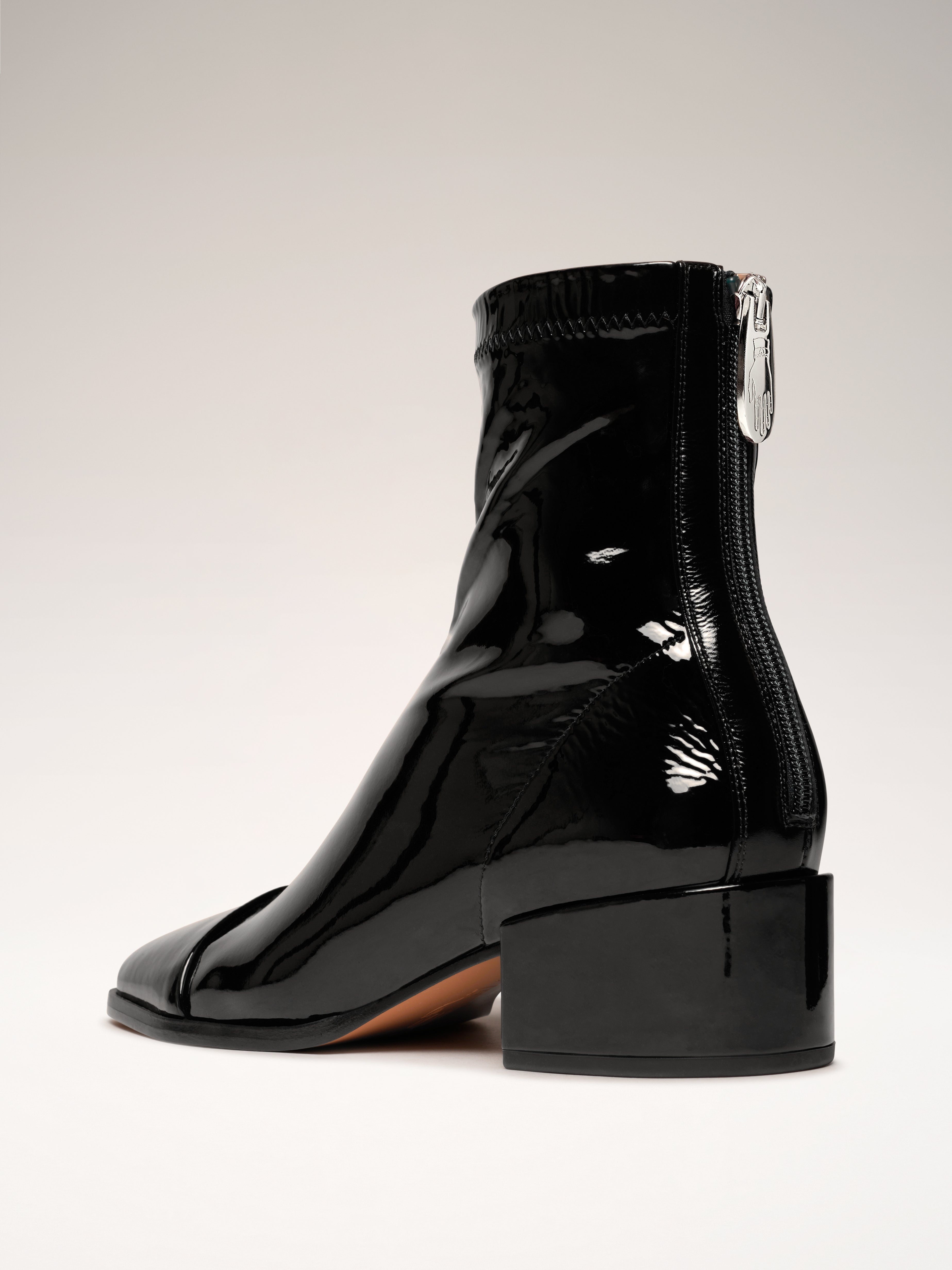 STRADA - Ankle Boots - Patent Black