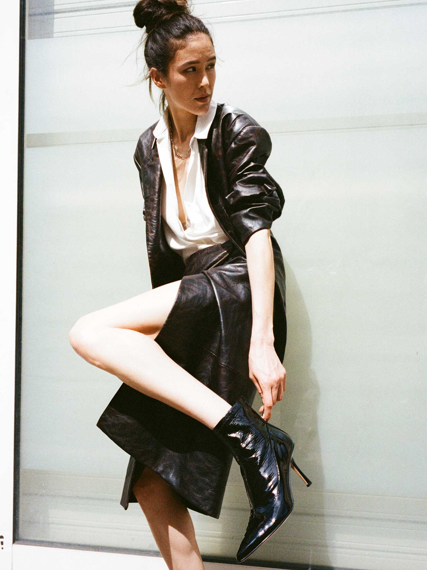 LOOPING - Bottines - Verni Noir