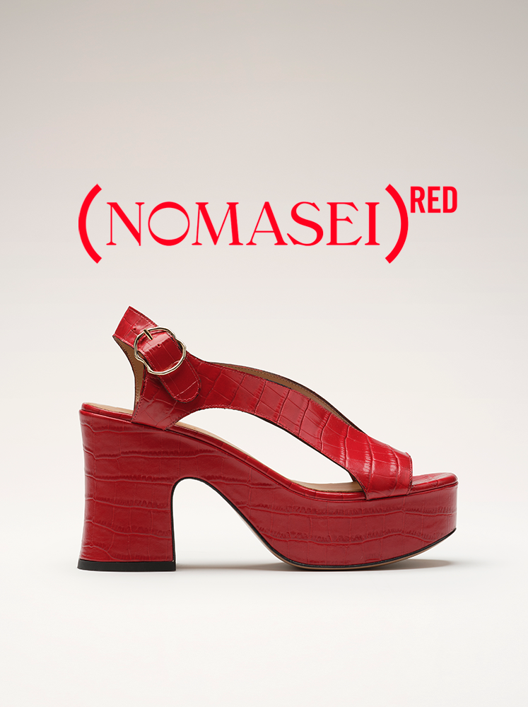 TAXI - Sandals - Embossed Red